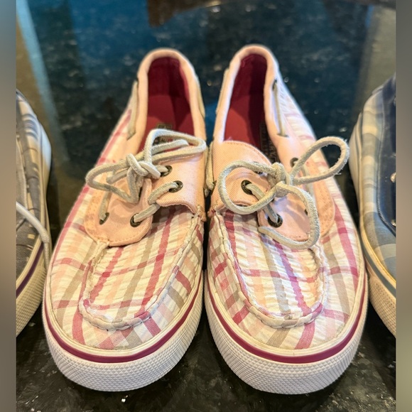3 Pairs of Sperry Plaid Canvas Boat Shoes Lot Size 7 - Picture 10 of 12